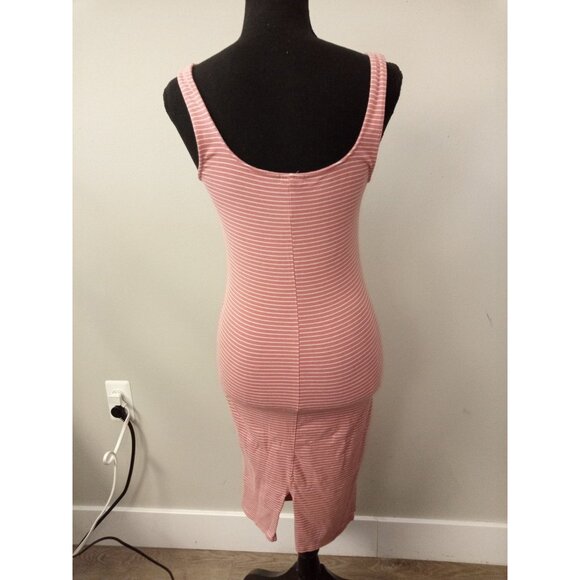 Heart and Hips Women's Pink and White Mini Tank Top Dress Size Large - Picture 3 of 7